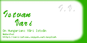 istvan vari business card